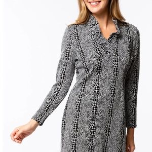 Ruffle Snakeskin Dress